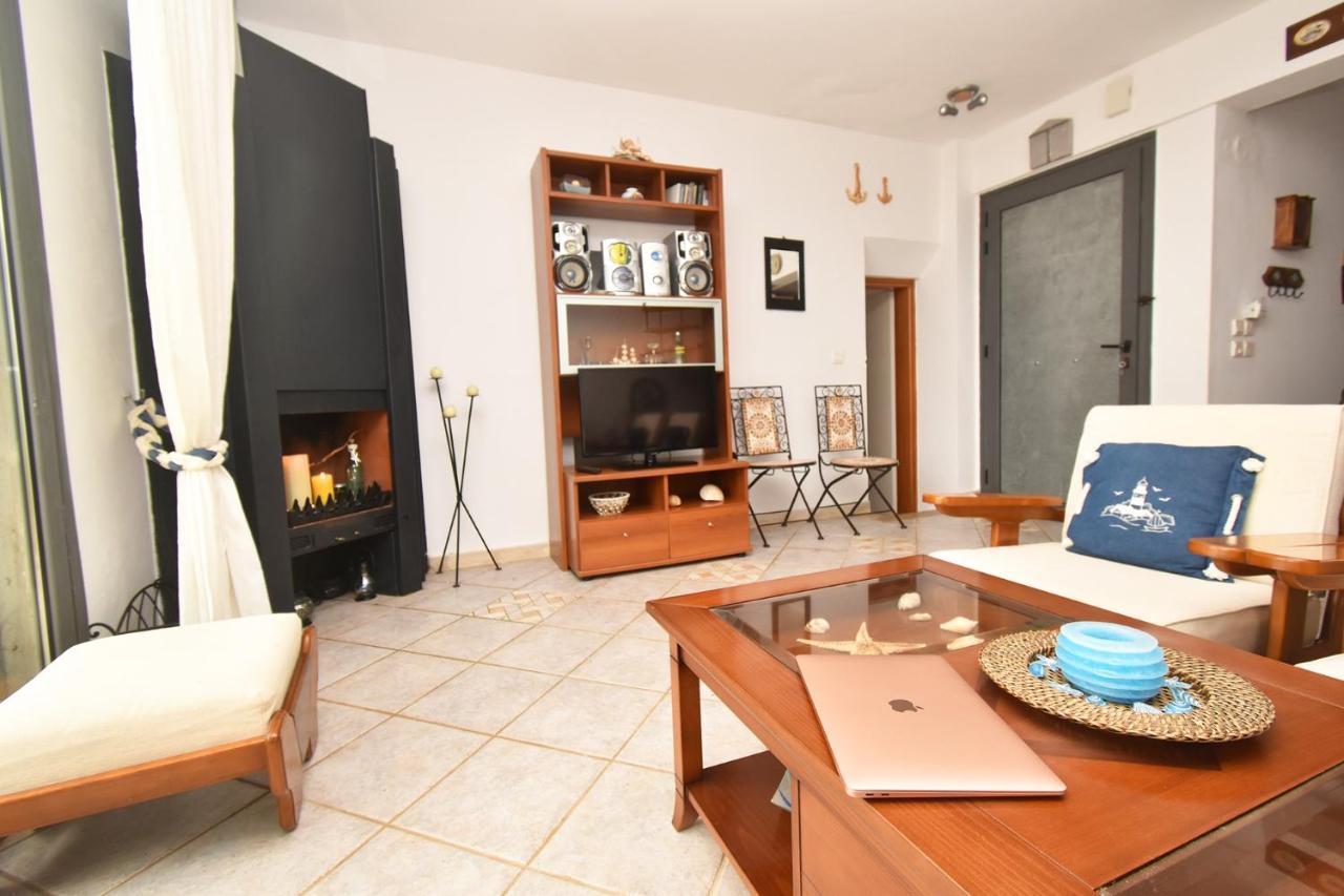 Olia Sea View Shared Pool Villa, Néa Fókaia Dış mekan fotoğraf