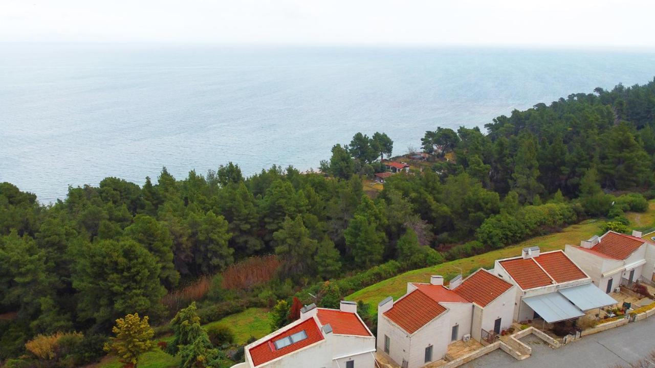 Olia Sea View Shared Pool Villa, Néa Fókaia Dış mekan fotoğraf
